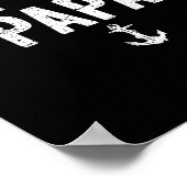 Captain Papa Pontoon Boat Lake Fishing Boating Sai ポスター (角)