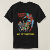 Captain Planet Planeteers United Retro Logo  Tシャツ (デザイン正面)