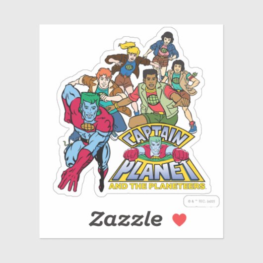 Captain Planet & the Planeteers Group Logo Graphic シール (シート)