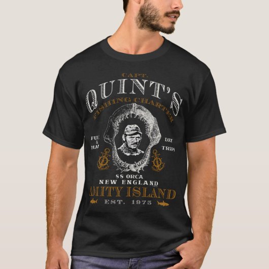 Captain Quint's Jaw Skull (Universal © UCS LLC) Tシャツ (正面)