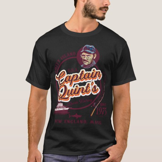 Captain Quint's Shark Fishing Charter (ユニバーサル Tシャツ (正面)