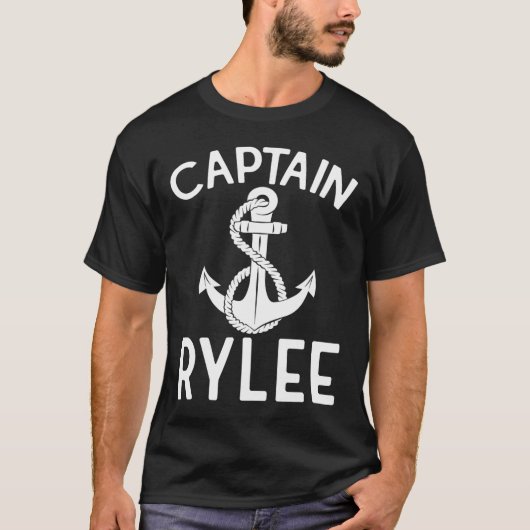 Captain Rylee Anchor Boat Boating Yacht Ship  Tシャツ (正面)