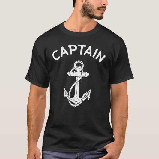 Captain Sailing Boat Ocean Water Salty Skipper Yac Tシャツ (正面)
