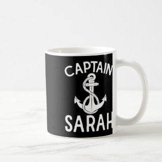 Captain Sarah Anchor Boat Yacht Boating Ship  コーヒーマグカップ