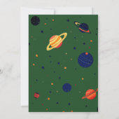 Captain Space Birthday Party Invitation for Kids 招待状 (裏面)