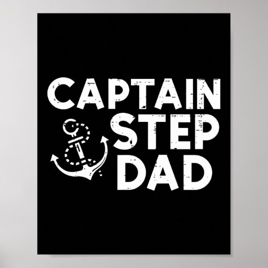 Captain Step Dad Boat Owner Family Stepdad Stepfat ポスター (正面)