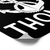 Captain Thomas Anchor Yacht Boating Ship Boat  ポスター (角)