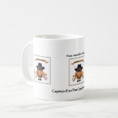 CaptainDanTheCavalryMan.Comの自由なアメリカのマグ コーヒーマグカップ (正面左)