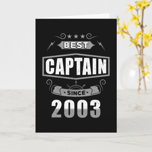 Captain's Birthday Best Captain Since 2003 カード (黄色い花)