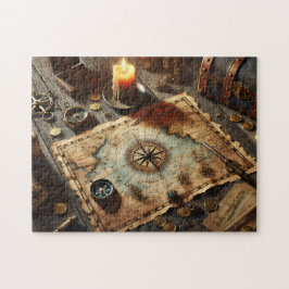 Captain's Treasure Map Nautical Adventure Decor ジグソーパズル