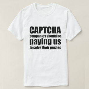 Captcha社がUs引用文ミーム Tシャツ