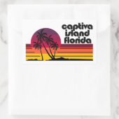 Captivaアイランド・フロリダ 長方形シール (バッグ)