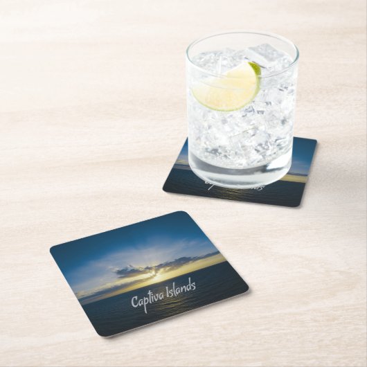 Captiva諸島フロリダ スクエアペーパーコースター (インサイチュ)