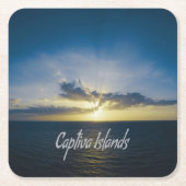 Captiva諸島フロリダ スクエアペーパーコースター (正面)