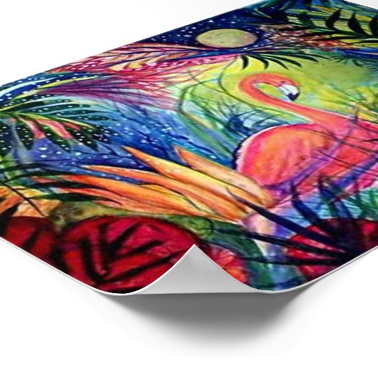 Captiva Flamingo Midnight ポスター (角)