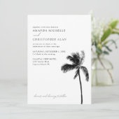 Captiva Island結婚のFlorida Black & White 招待状 (スタンド正面)