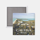 Captiva Island、フロリダ州航空写真 マグネット (正面/裏面)