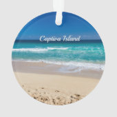 Captiva Island、フロリダ州、サンディビーチ オーナメント (裏面)