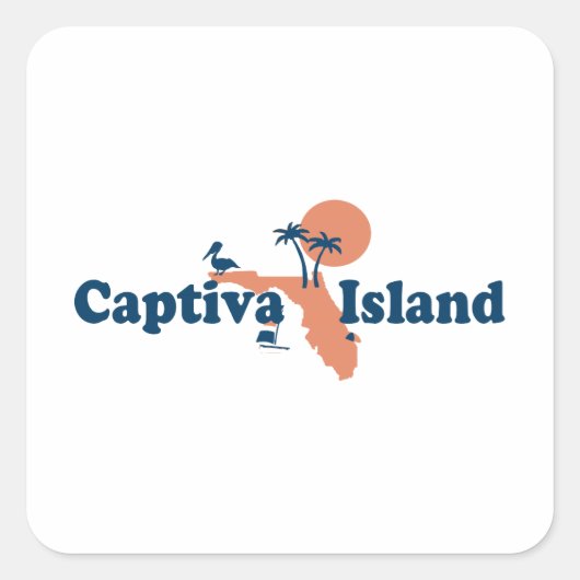 Captiva Island – マップデザイン。 スクエアシール (正面)