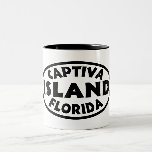 Captiva Island Floridaブラック ツートーンマグカップ (中央)