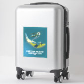 Captiva Island Florida USAの地図 シール (スーツケース)