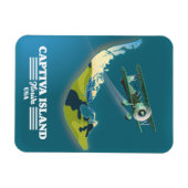 Captiva Island Florida USAの地図 マグネット (横)