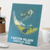 Captiva Island Florida USAの地図 台座サイン (インサイチュ)