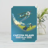 Captiva Island Florida USAの地図 招待状 (スタンド正面)