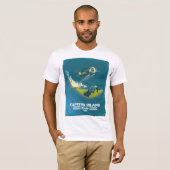 Captiva Island Florida USAの地図 Tシャツ (正面フル)