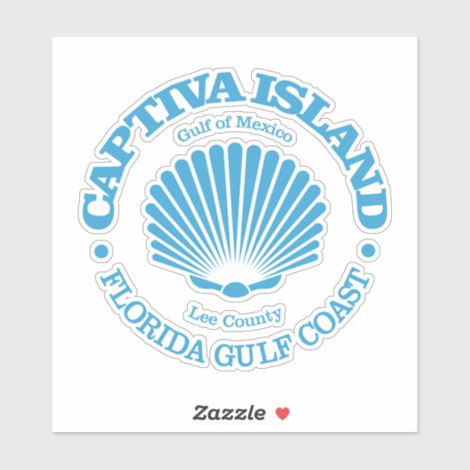 Captiva Island (seashell) シール (シート)