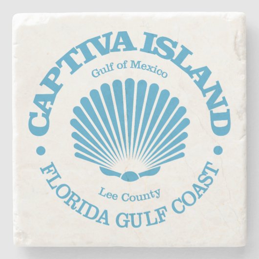 Captiva Island (seashell) ストーンコースター (正面)