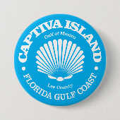 Captiva Island (seashell) 缶バッジ (正面)