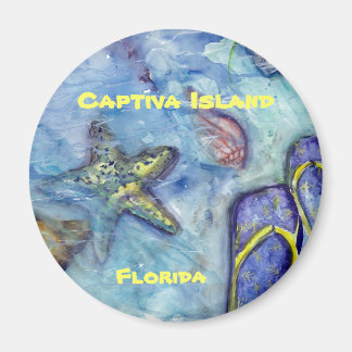 Captiva Island Water color Florida Art マグネット