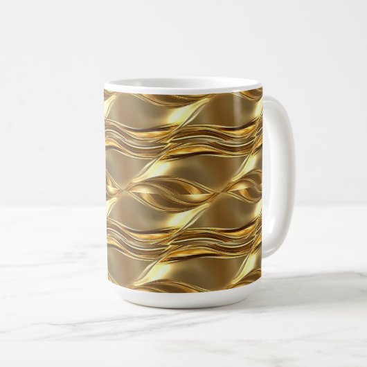 Captivating gold pattern コーヒーマグカップ (正面右)