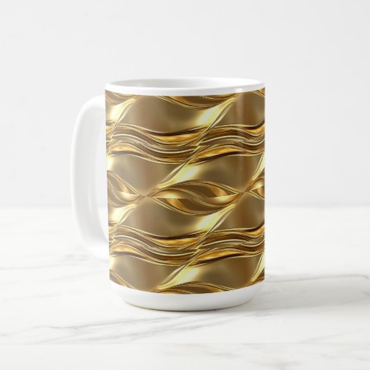Captivating gold pattern コーヒーマグカップ (正面左)