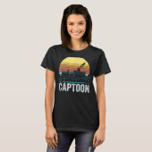 Captoon - 面白いポントゥーン船長 - 釣り人ジョーク tシャツ (正面フル)