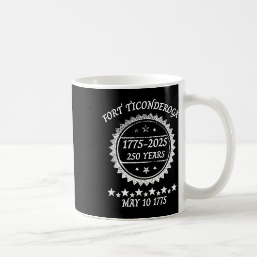 Capture Fort Ticonderoga 250 Years Anniversary Rev コーヒーマグカップ (右)
