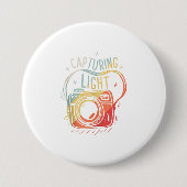 Capture Light Photography Camera Photographer s 缶バッジ (正面)