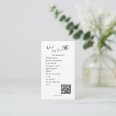 Capture Love QR code Wedding Guest Photo Sharing エンクロージャーカード (スタンド正面)
