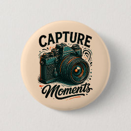 Capture Moments Camera Art Button 缶バッジ