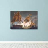 Capture of La Tribune, 1796年6月8日,次により刻印 キャンバスプリント (インサイチュ (ウッドフロア))