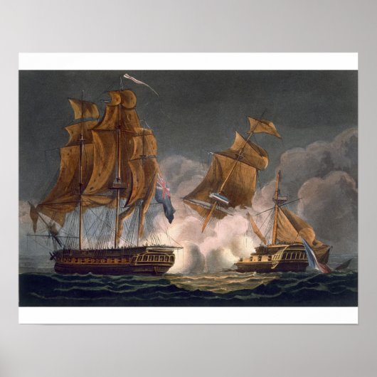 Capture of La Tribune, 1796年6月8日，次により刻印 ポスター (正面)