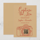 Capture The Love ウェディングフォト共有QRコード エンクロージャーカード (正面/裏面)