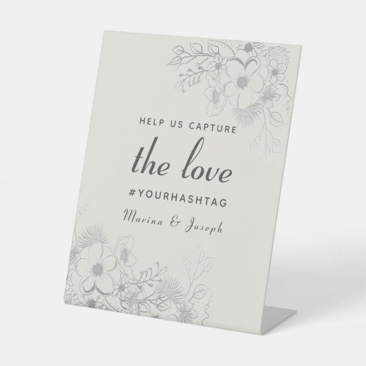 Capture the Love ウェディング ハッシュタグ サイン (正面)