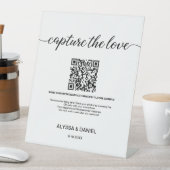 Capture the Love ウェディングQRコードフォト共有 台座サイン (インサイチュ)