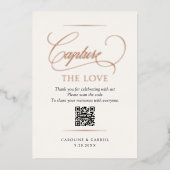 Capture the Love フォトシェア ウェディングサイン 箔招待状 (正面)