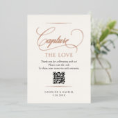 Capture the Love フォトシェア ウェディングサイン 箔招待状 (立ち正面)