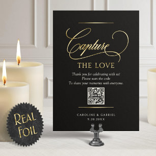 Capture the Love フォト共有 ウェディングサイン 箔招待状