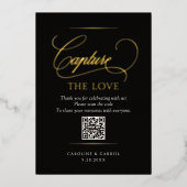 Capture the Love Photo Share Wedding Sign 箔招待状 (正面)