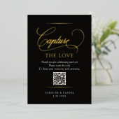 Capture the Love Photo Share Wedding Sign 箔招待状 (立ち正面)